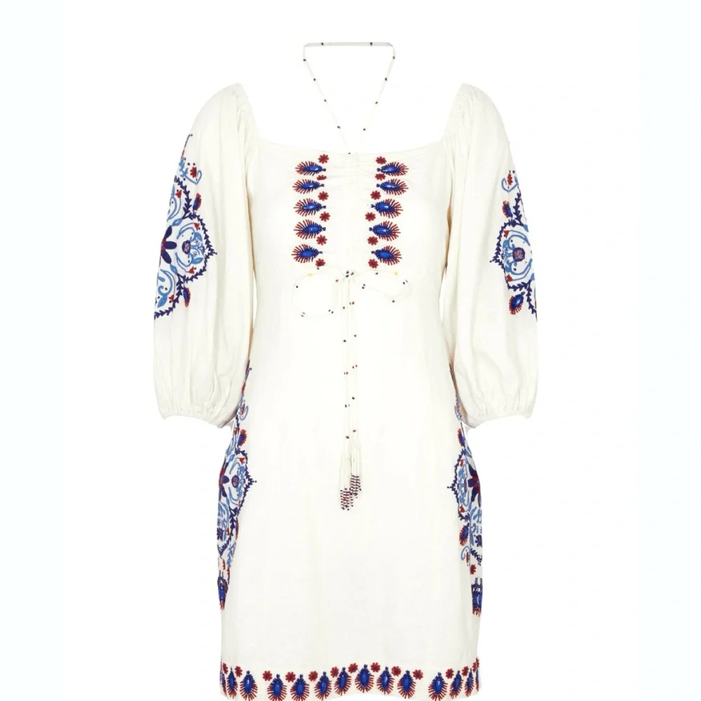 Farm Rio Embroidery Linen Mini - Picture 11 of 13